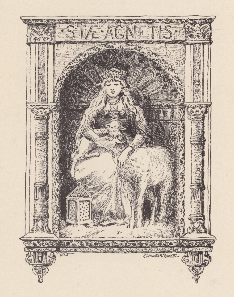 Illustration für Die Nacht von St. Agnes von John Keats von Edmund Henry Garrett