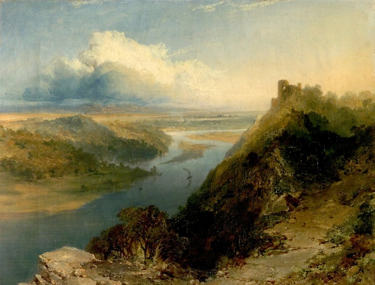 Arundel Castle, West Sussex, und Bach, 1855 von Edmund John Niemann