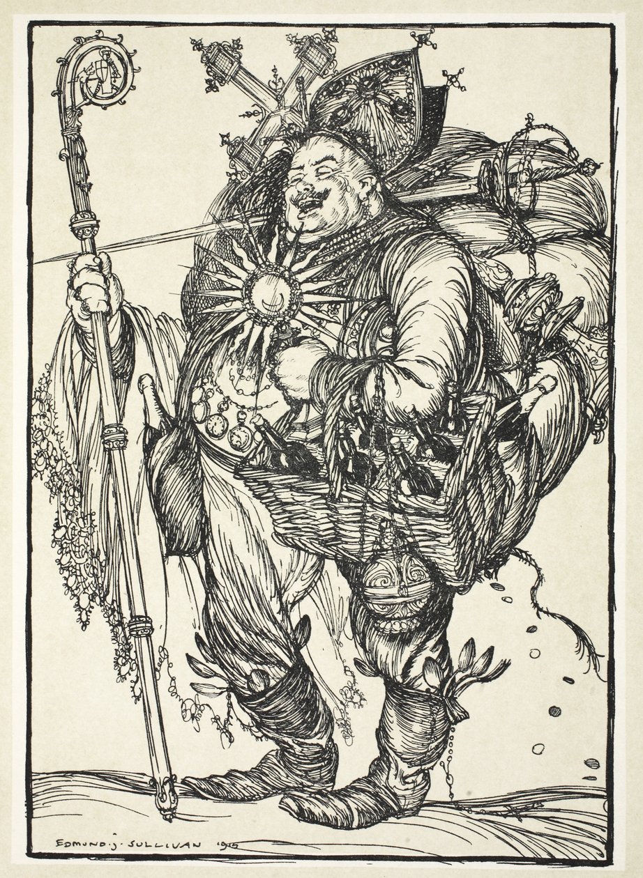 Herr Michel ADC, zum Kronprinzen bei seiner Rückkehr aus dem Gelobten Land, Illustration aus The Kaiser