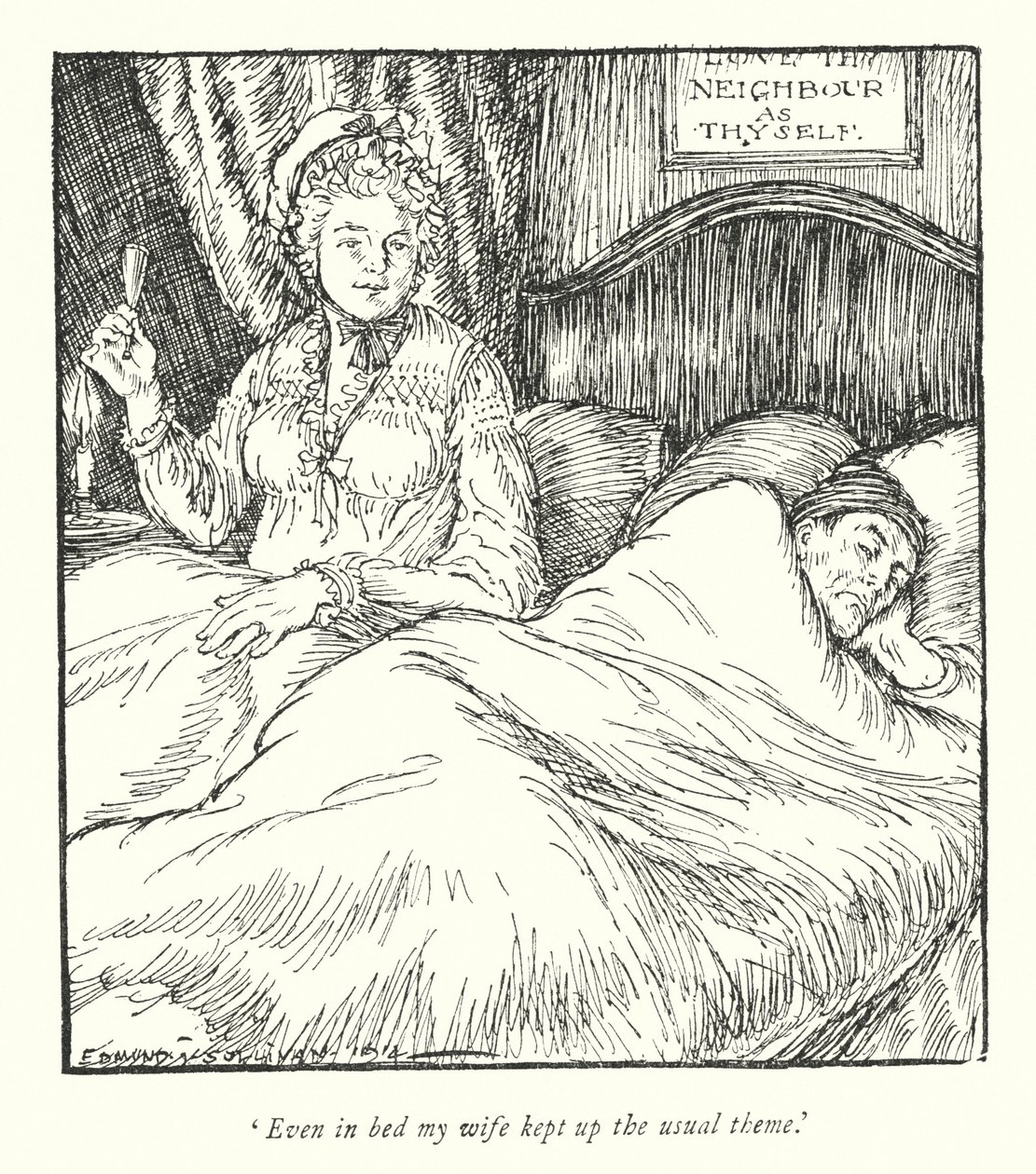 Illustration für Der Pfarrer von Wakefield von Oliver Goldsmith von Edmund Joseph Sullivan
