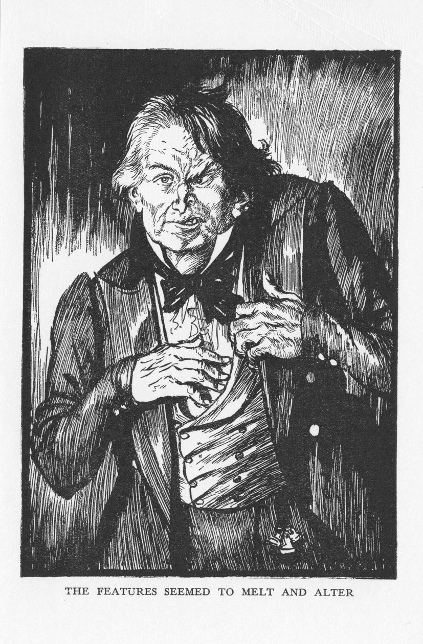 Szene aus Der seltsame Fall des Dr. Jekyll und Mr. Hyde von Robert Louis Stevenson, 1927 von Edmund Joseph Sullivan