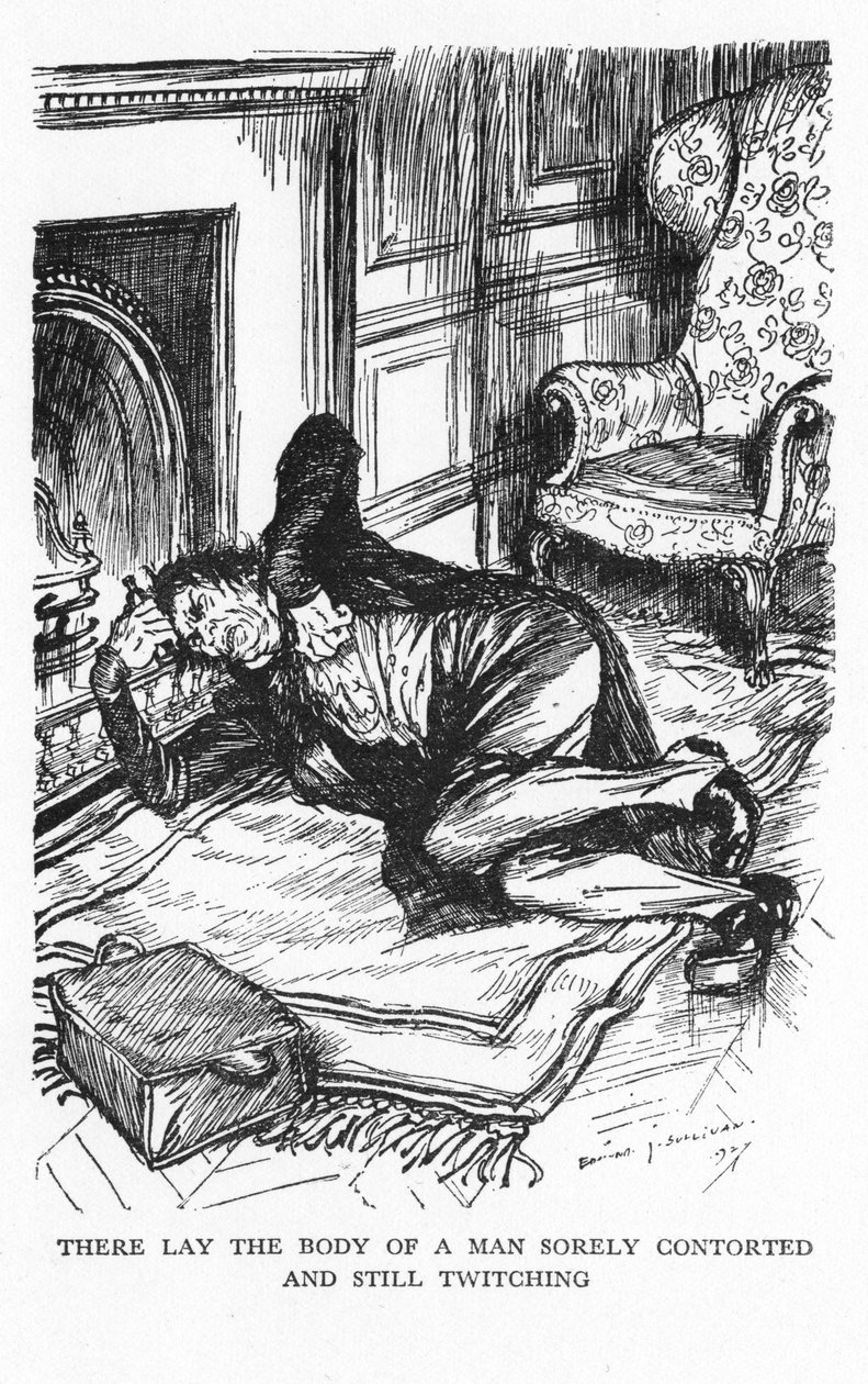 Szene aus Der seltsame Fall des Dr. Jekyll und Mr. Hyde von Robert Louis Stevenson, 1927 von Edmund Joseph Sullivan