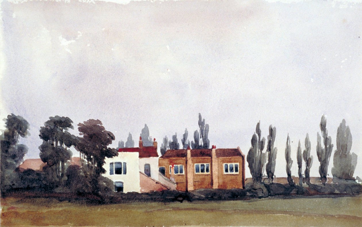 Ostansicht des Chalk Farm Taverns, St Pancras, London, 1836 von Edmund Marks