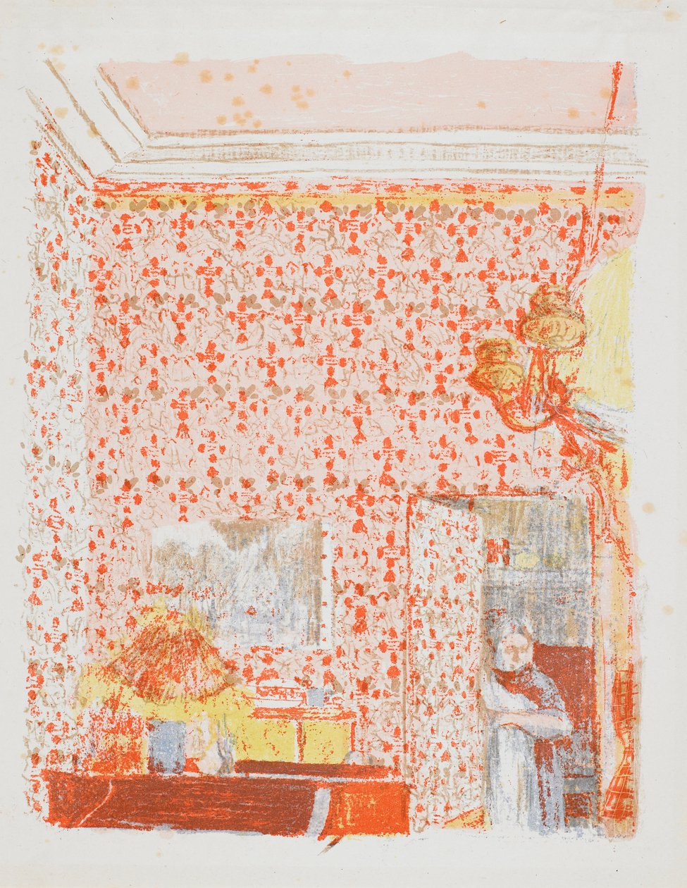 Interieur mit rosa Vorhängen I von Edouard Vuillard
