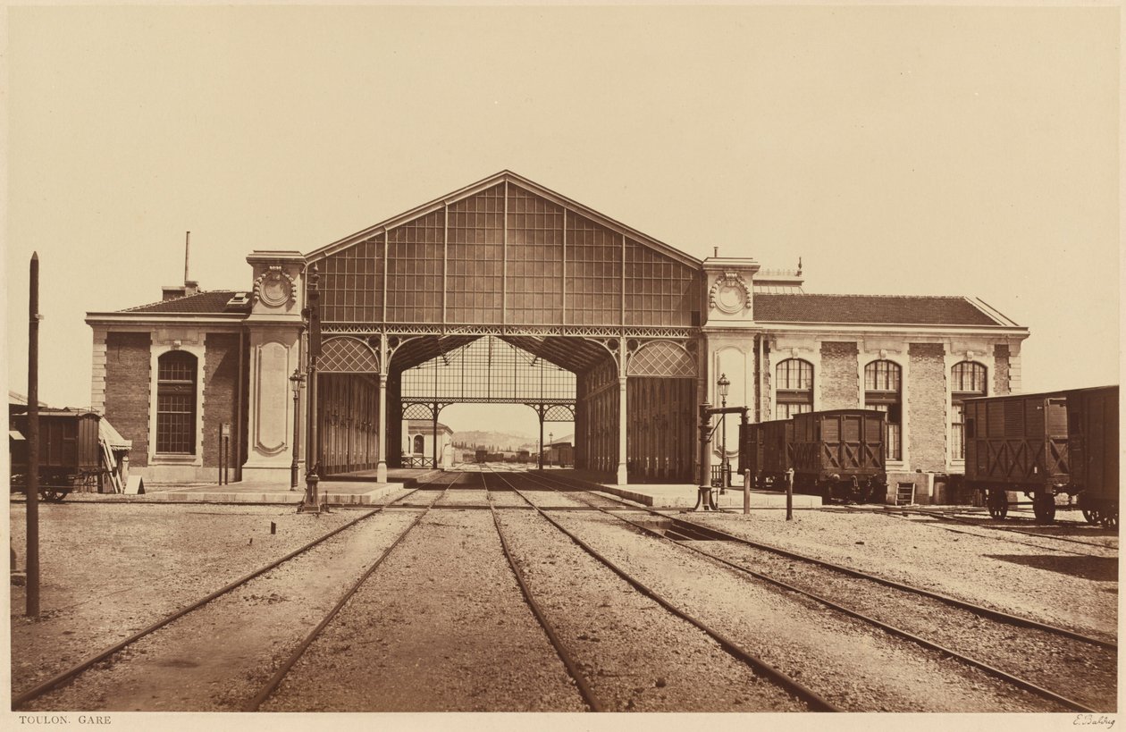 Toulon, Bahnhof, 1861 oder später von Edouard Denis Baldus