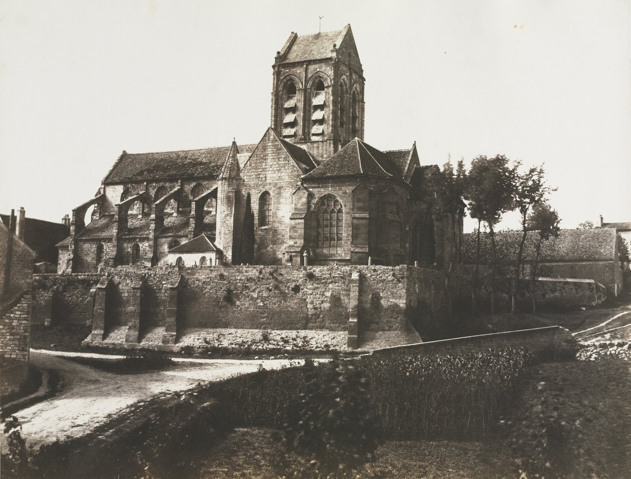 Kirche in Auvers von Édouard Baldus