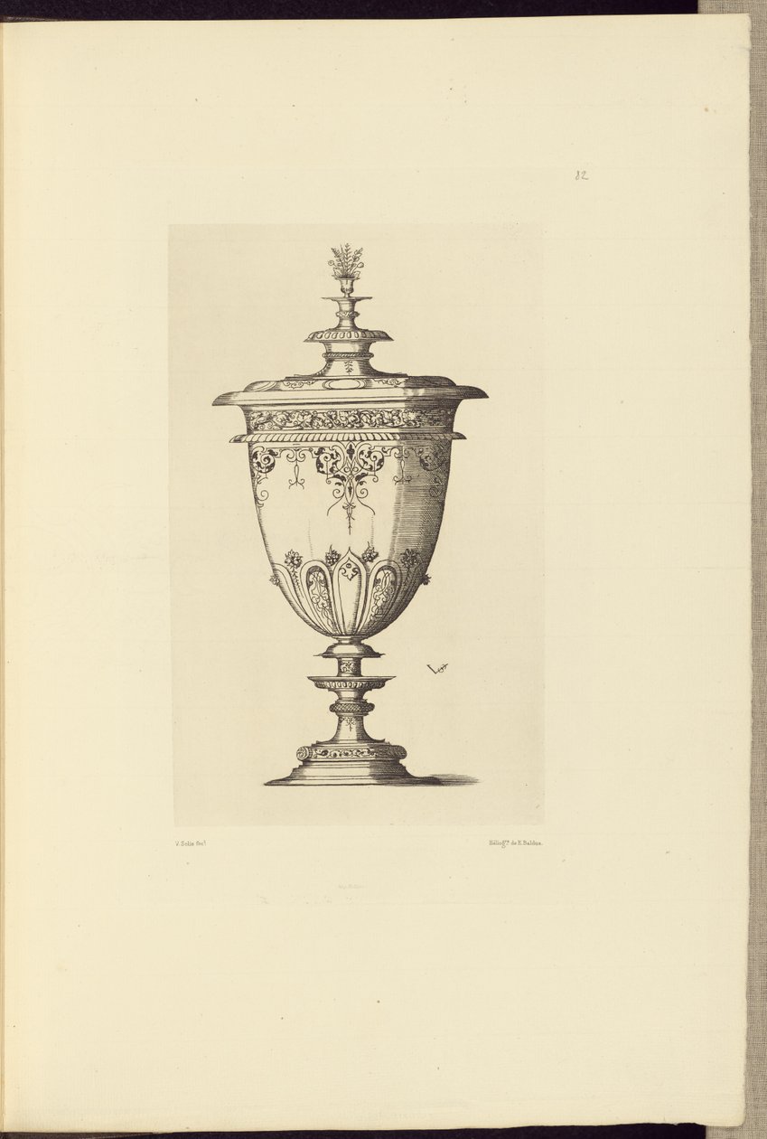 Entwurf für eine Vase von Virgil Solis von Édouard Baldus