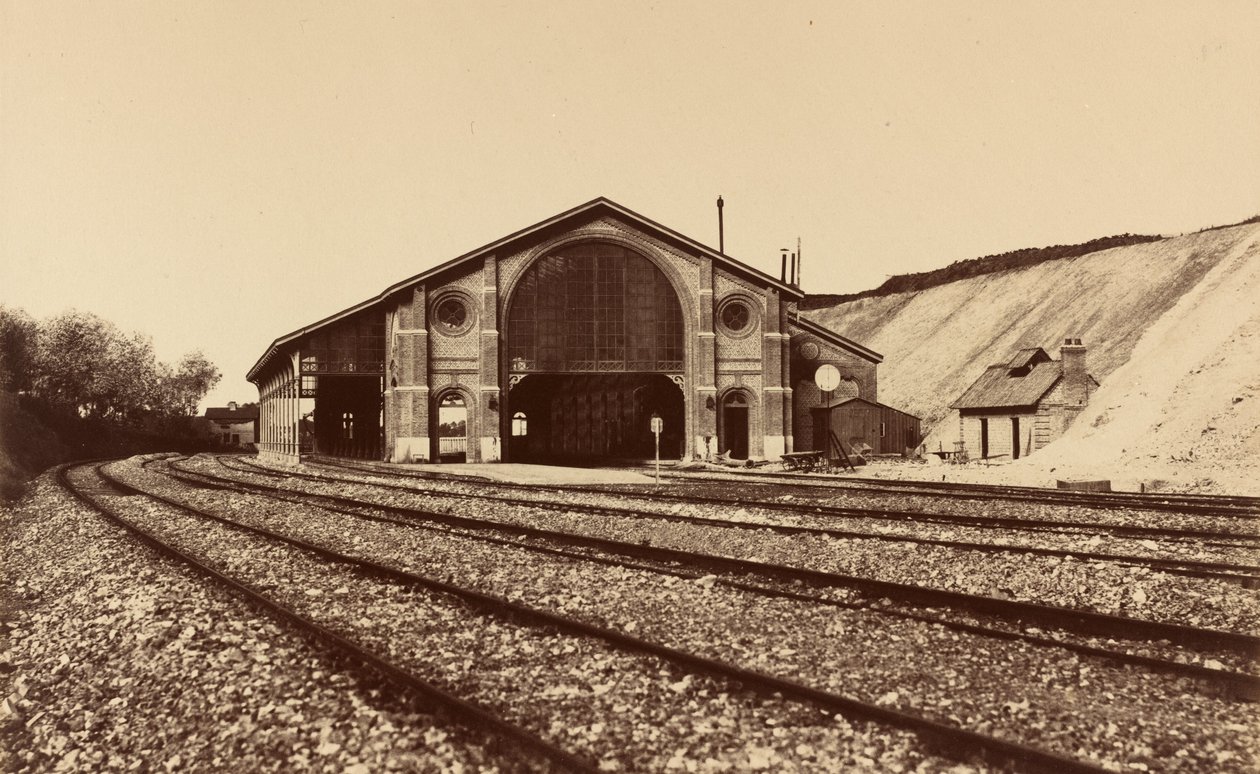 Bahnhof von Longueau, 1855 von Édouard Baldus