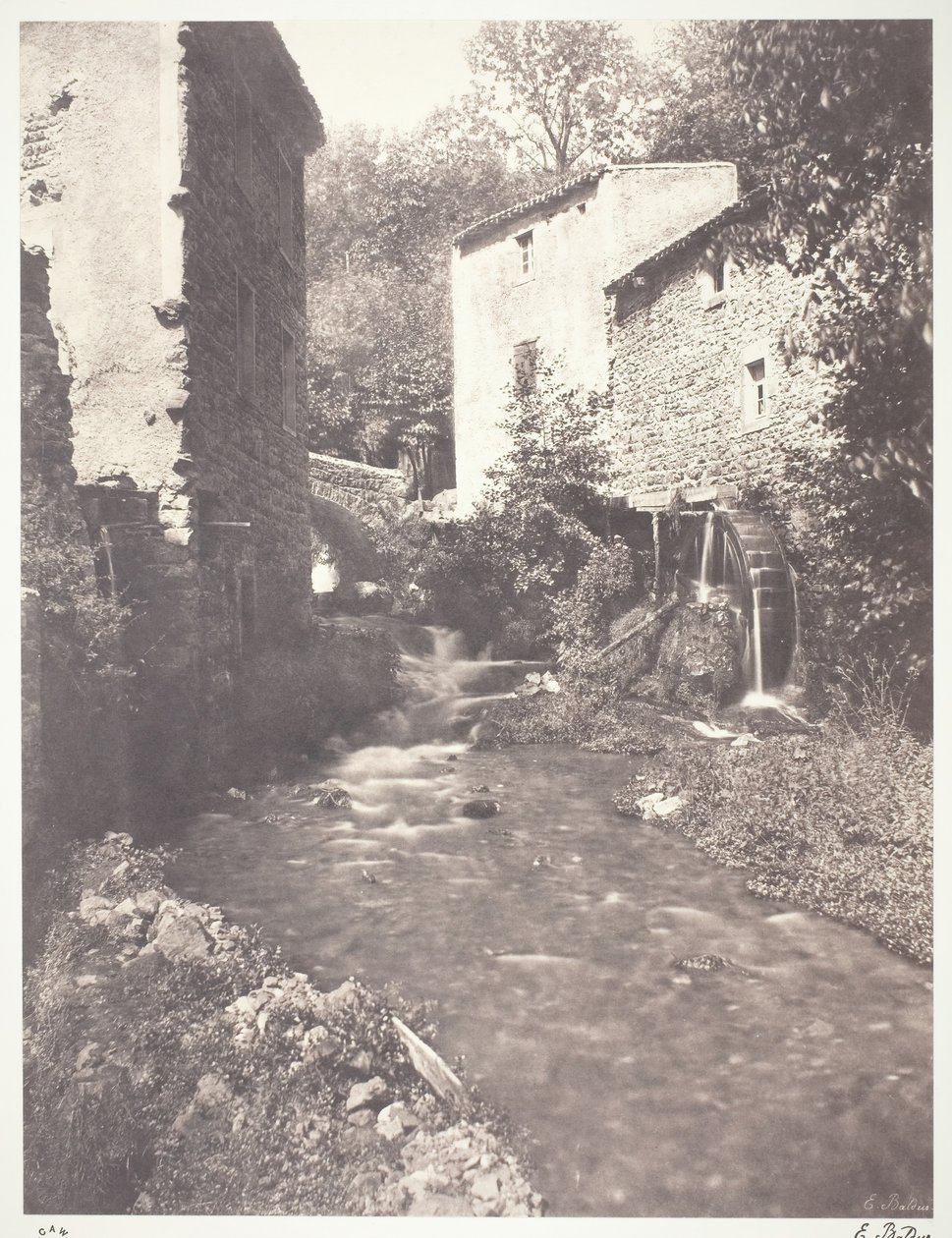 Wassermühlen in Auvergne, 1852, gedruckt 1978 von Édouard Baldus