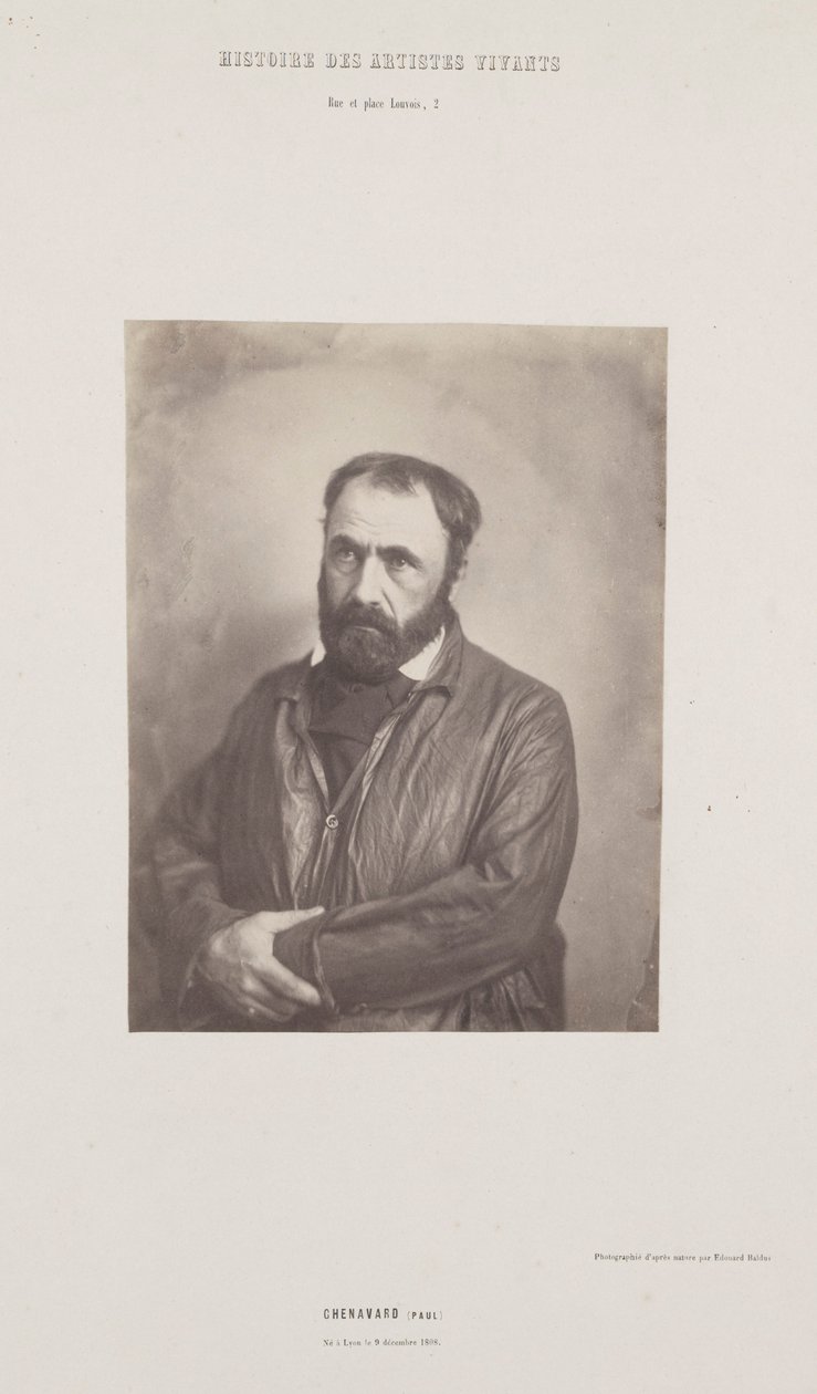 Porträt von Paul Chenavard, aus der Serie Histoire des Artistes Vivants, ca. 1852 von Édouard Baldus
