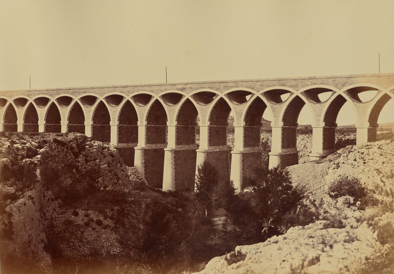 Viadukt von St Chamas von Édouard Baldus