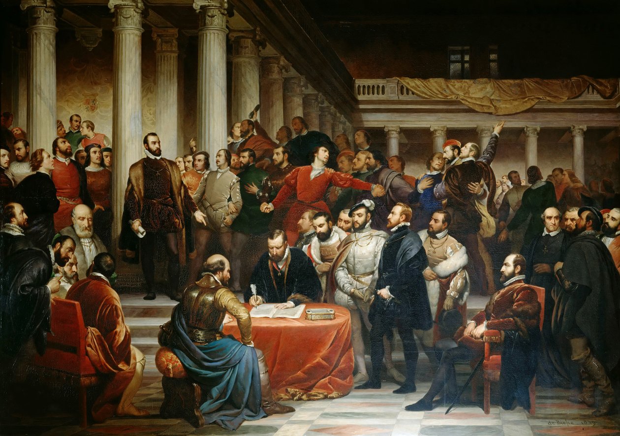 Der Kompromiss der Edlen am 5. April 1566, 1849 von Edouard De Bièfve