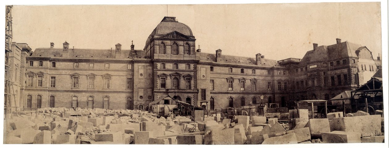 Das Louvre Museum: der Napoleon-Hof vom Karussell von Edouard Denis Baldus
