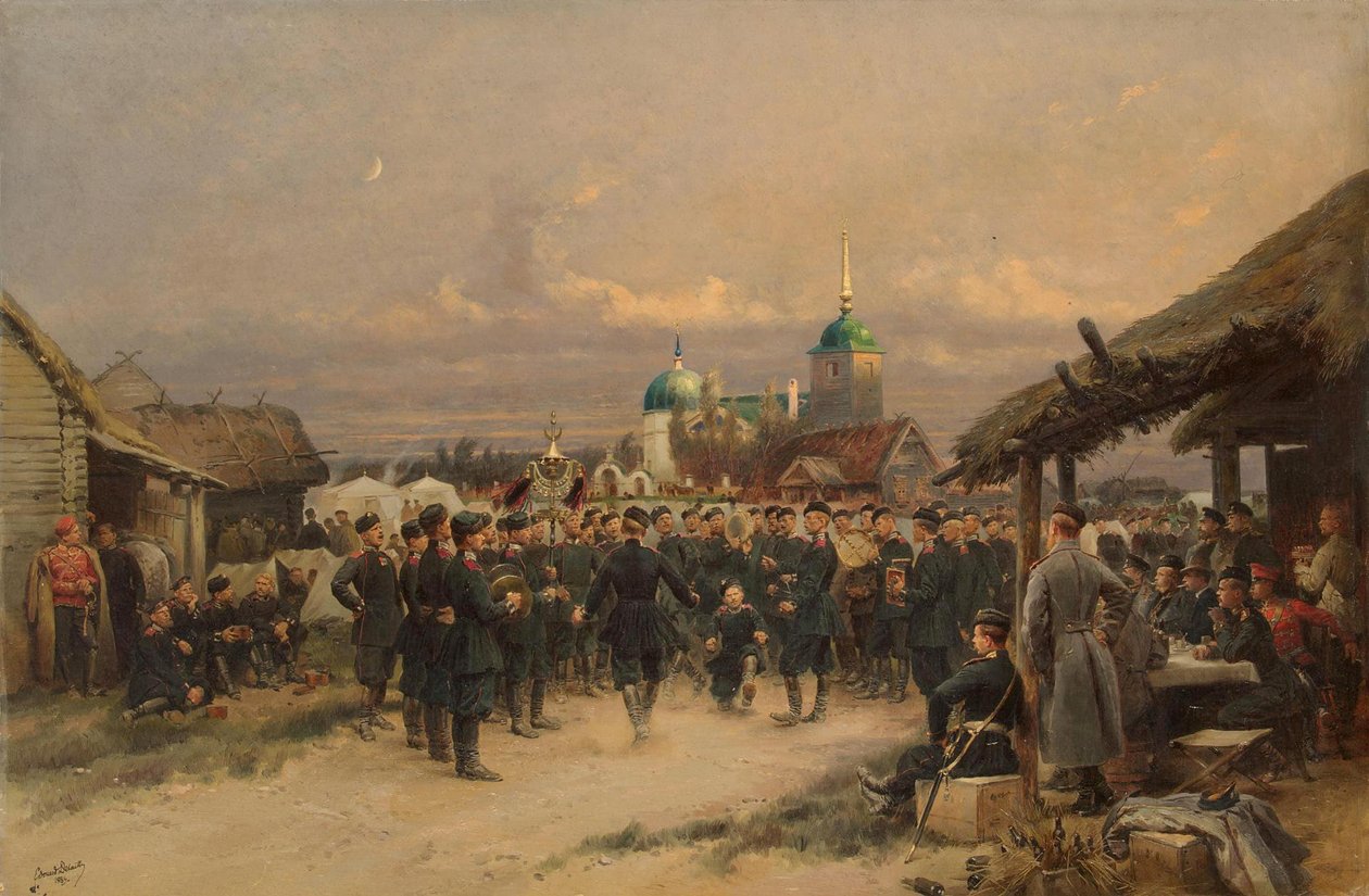Sänger des 4. Leib-Garde-Imperialen Familien-Schützenbataillons in Zarskoje Selo, 1889 von Jean Baptiste Edouard Detaille