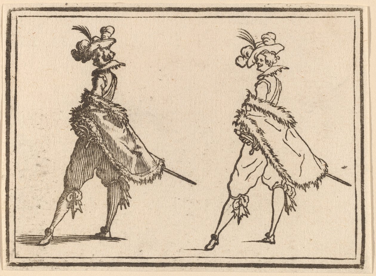 Herr von der Seite betrachtet von Edouard Eckman after Jacques Callot