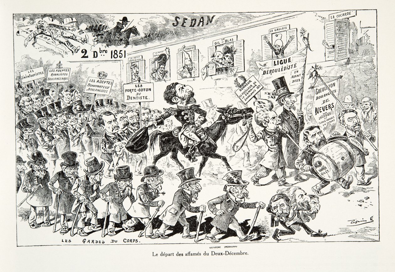 Die Abreise der Hungrigen vom Zweiten Dezember, aus Histoire de la Troisieme Republique, Bd. I, l