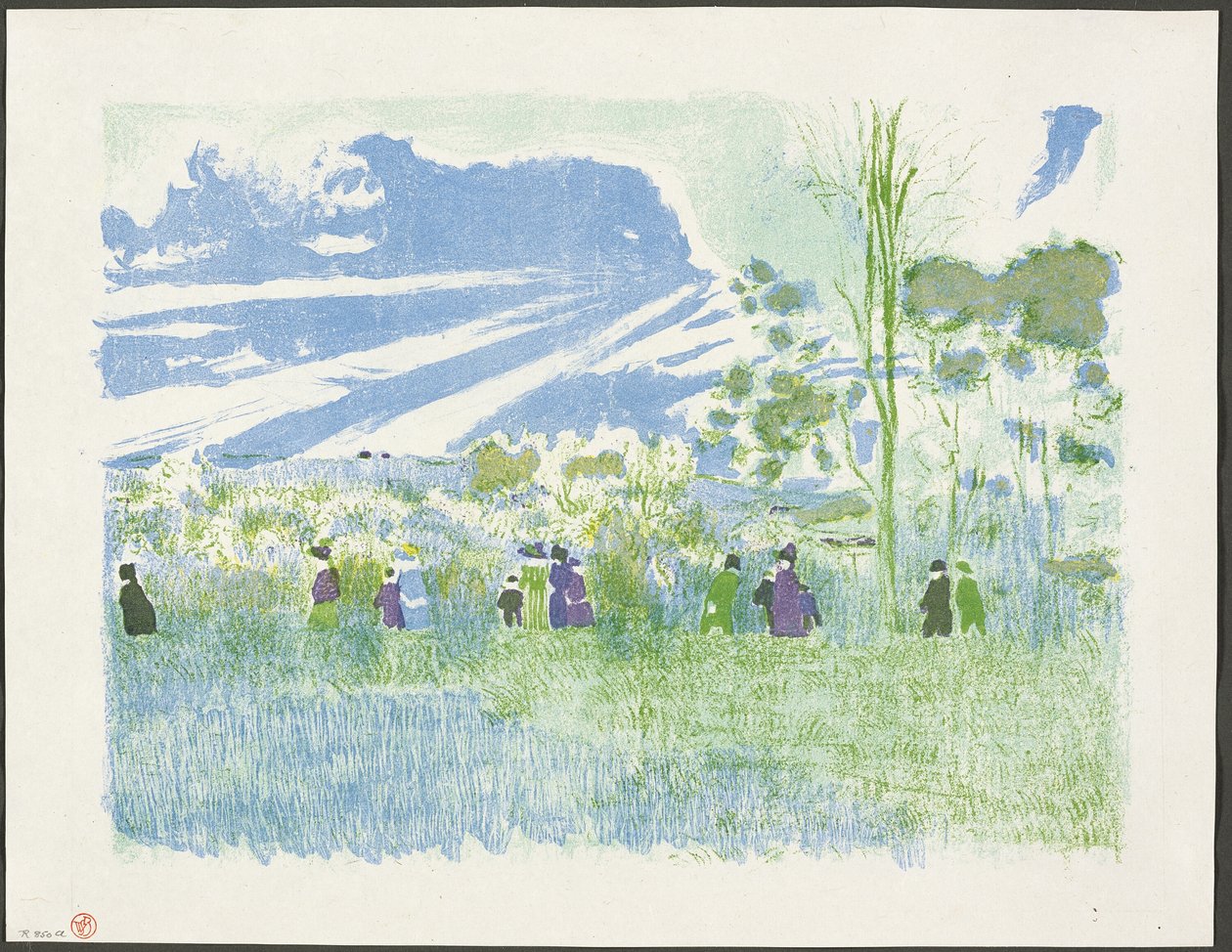 Über die Felder, Platte drei aus Landschaften und Innenräume von Édouard Jean Vuillard