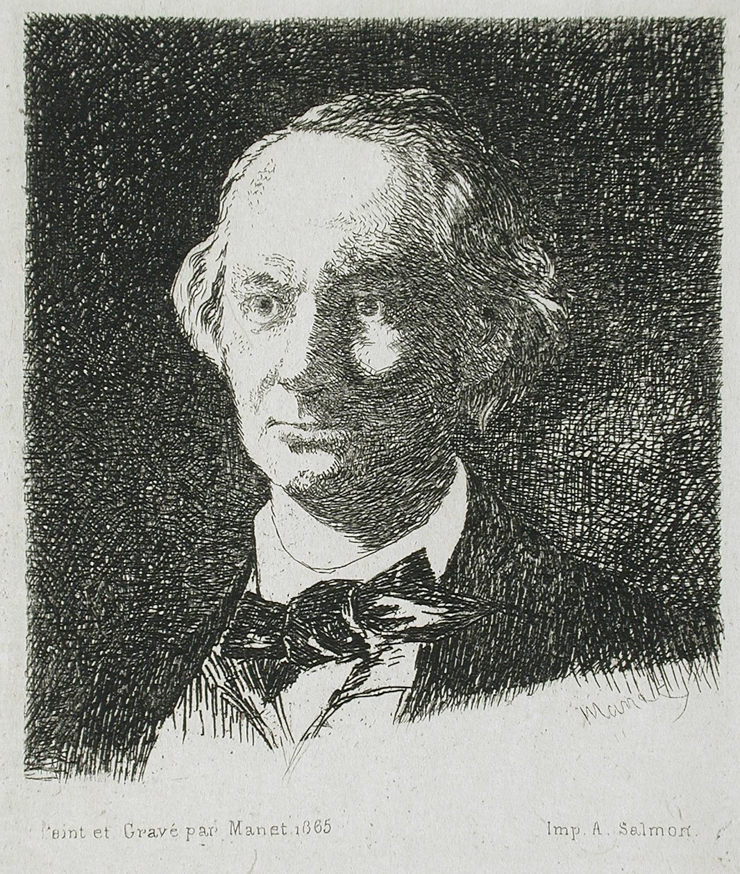 Baudelaire von vorne von Édouard Manet