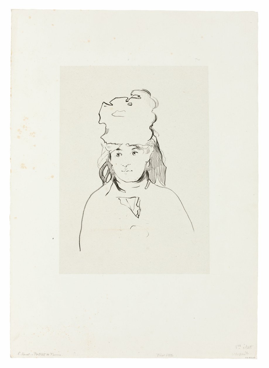 Berthe Morisot im Profil von Édouard Manet