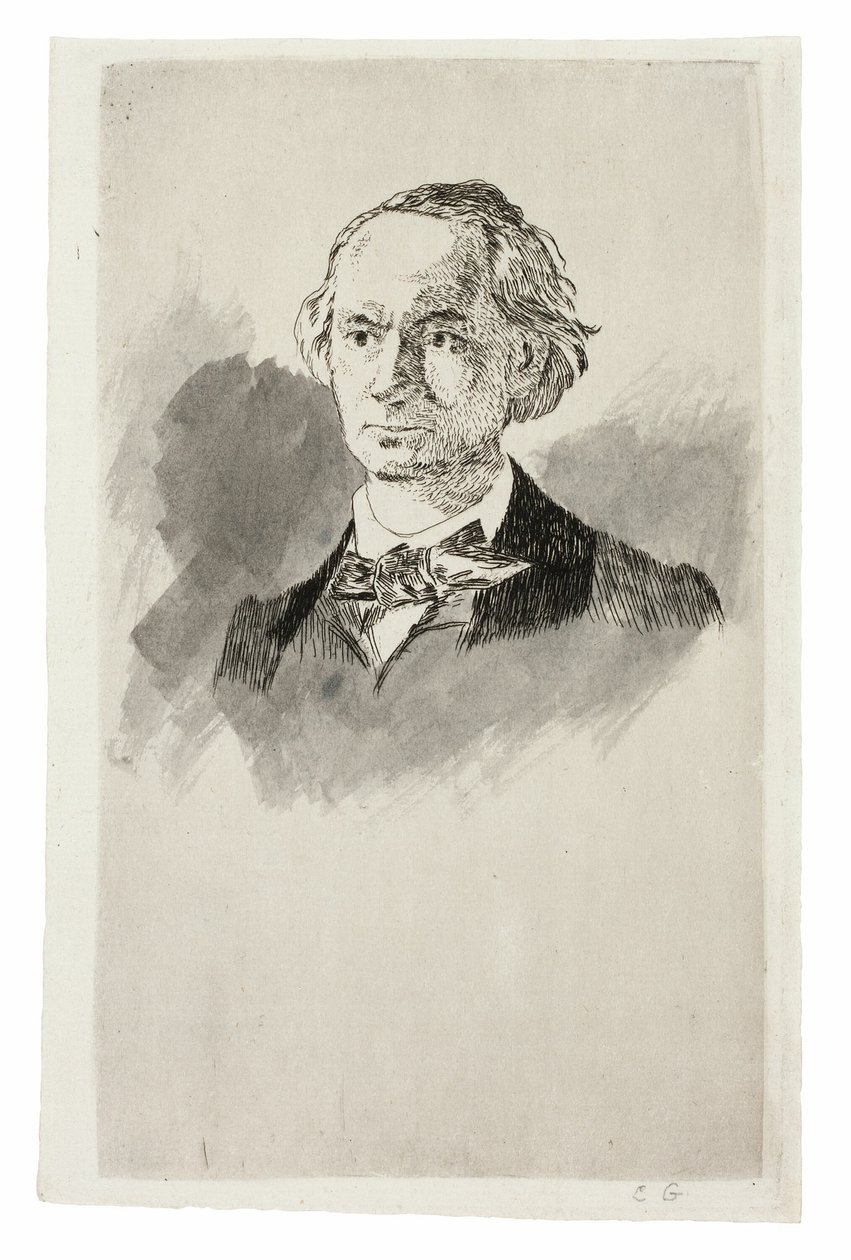 Charles Baudelaire, Frontalansicht III von Édouard Manet