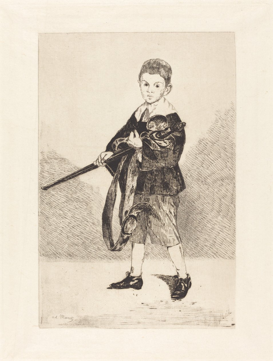 Kind mit Schwert, nach links gewandt von Édouard Manet