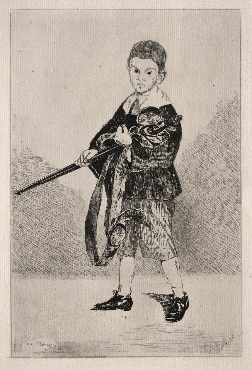 Kind mit Schwert, nach links gewandt von Édouard Manet