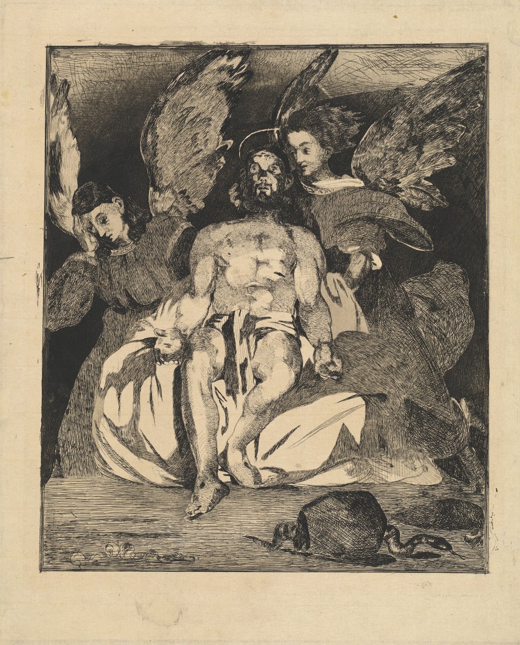 Toter Christus mit Engeln, 1866-1867 von Édouard Manet