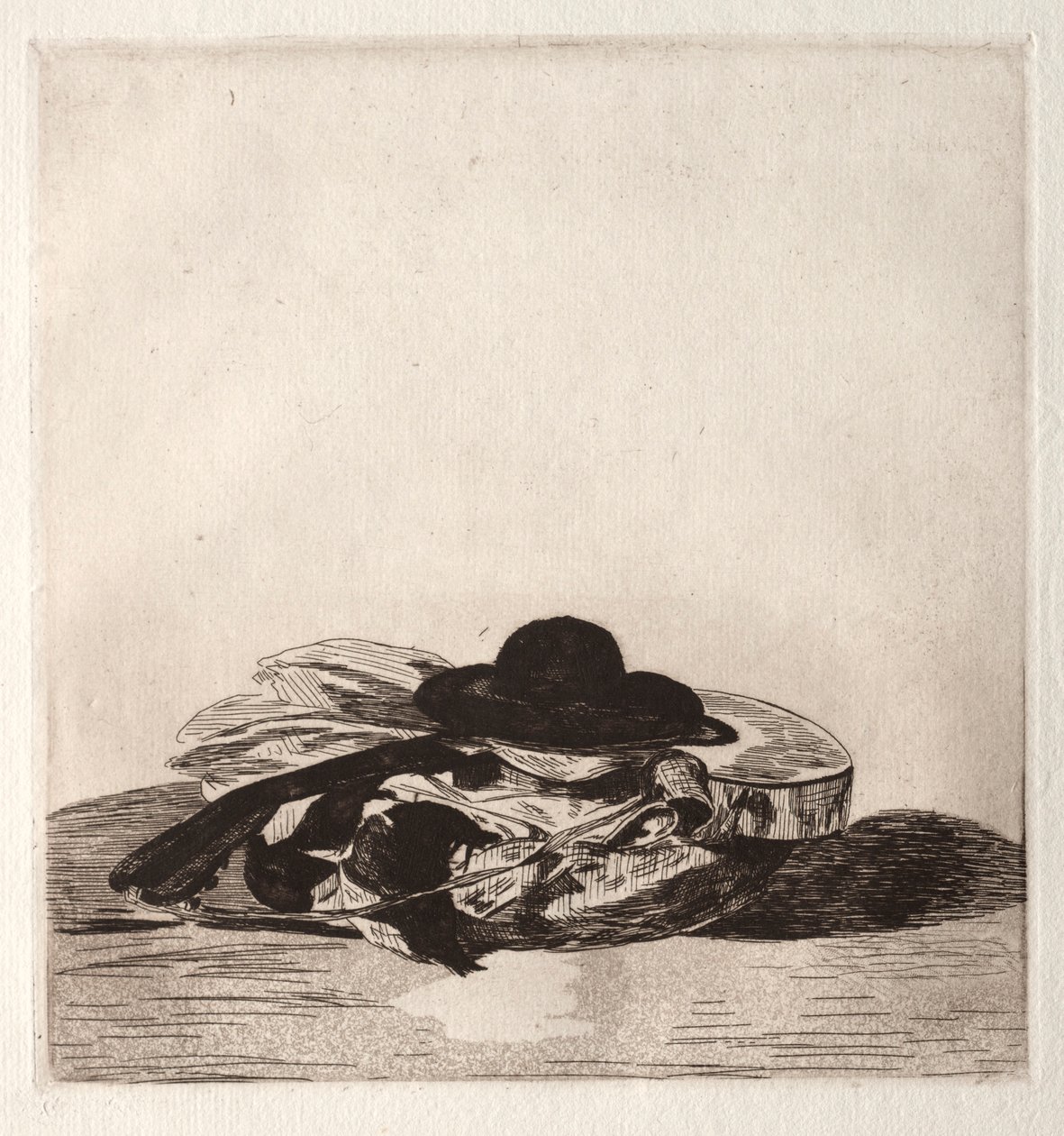 Frontispiz für eine Ausgabe von Radierungen: Hut und Gitarre, 1862 von Édouard Manet