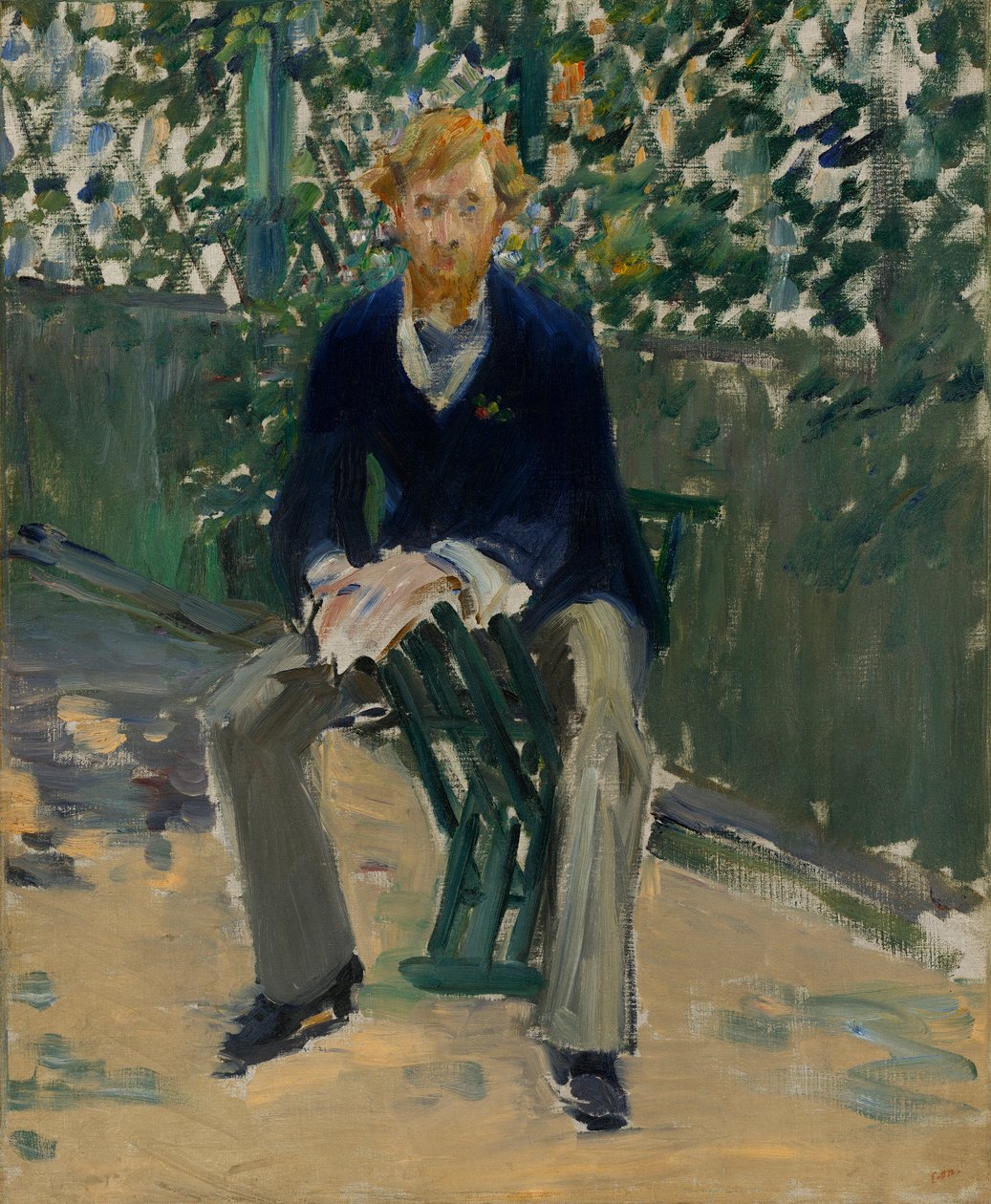 George Moore im Garten des Künstlers von Édouard Manet