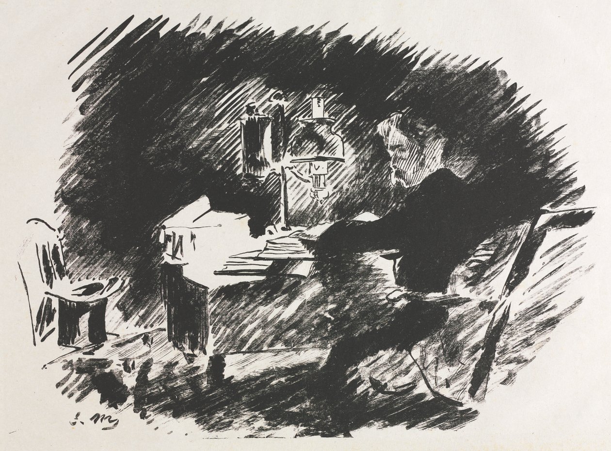 Illustration zu Der Rabe von Edgar Allan Poe von Édouard Manet