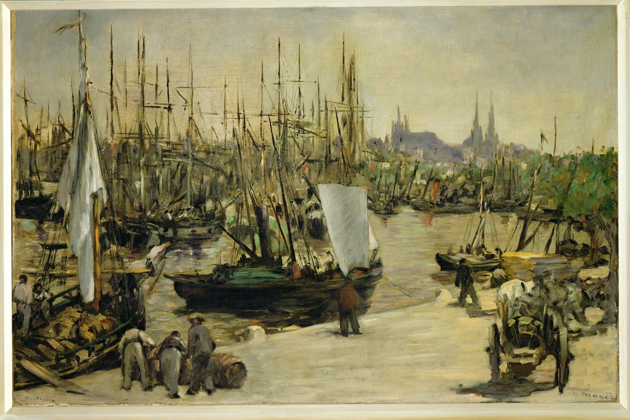 Der Hafen von Bordeaux, Frankreich von Edouard Manet