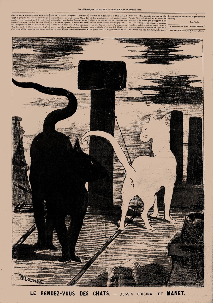 Das Treffen der Katzen, 1869 von Édouard Manet