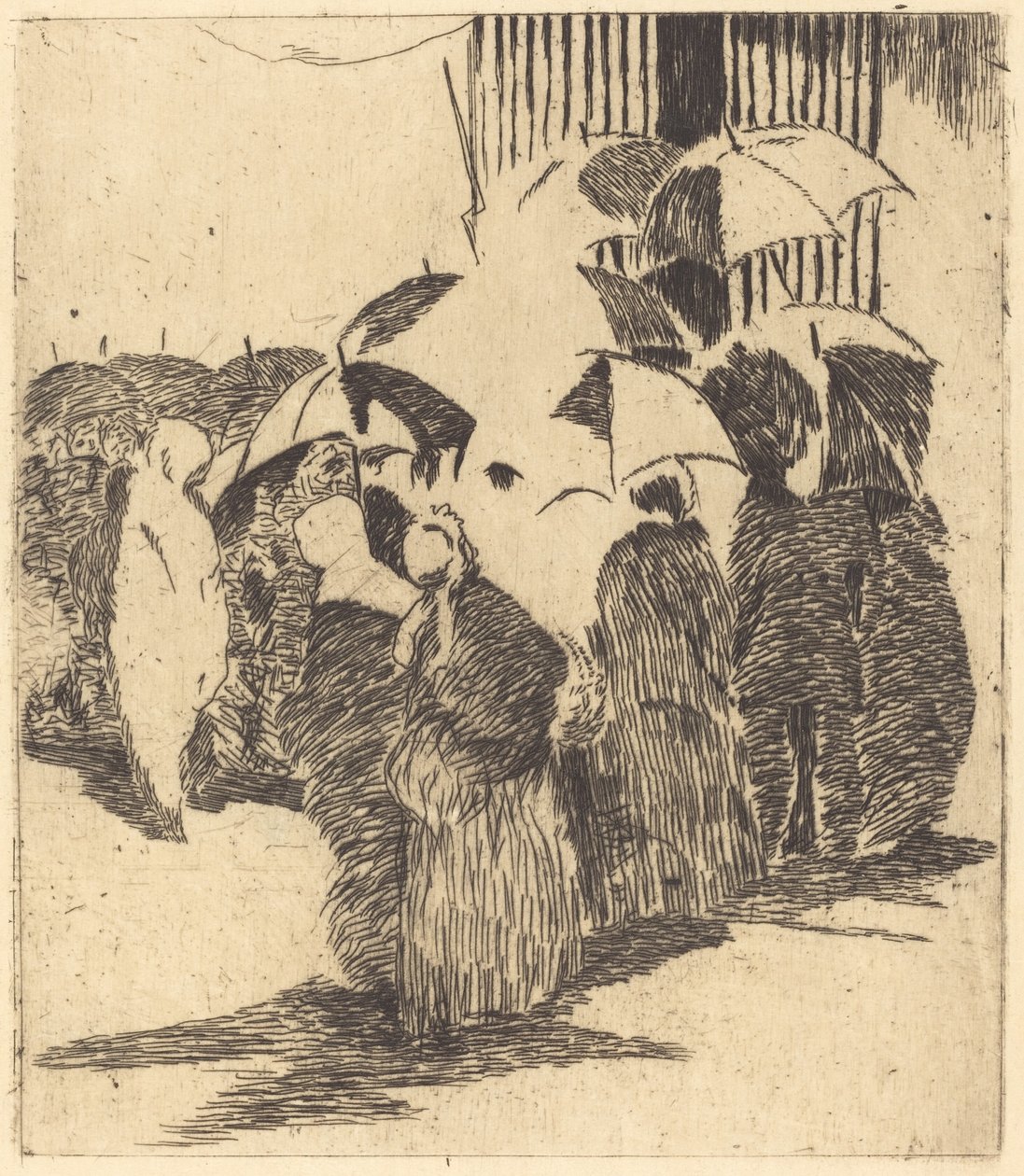 Schlange vor dem Metzgerladen (Queue devant la boucherie) von Édouard Manet