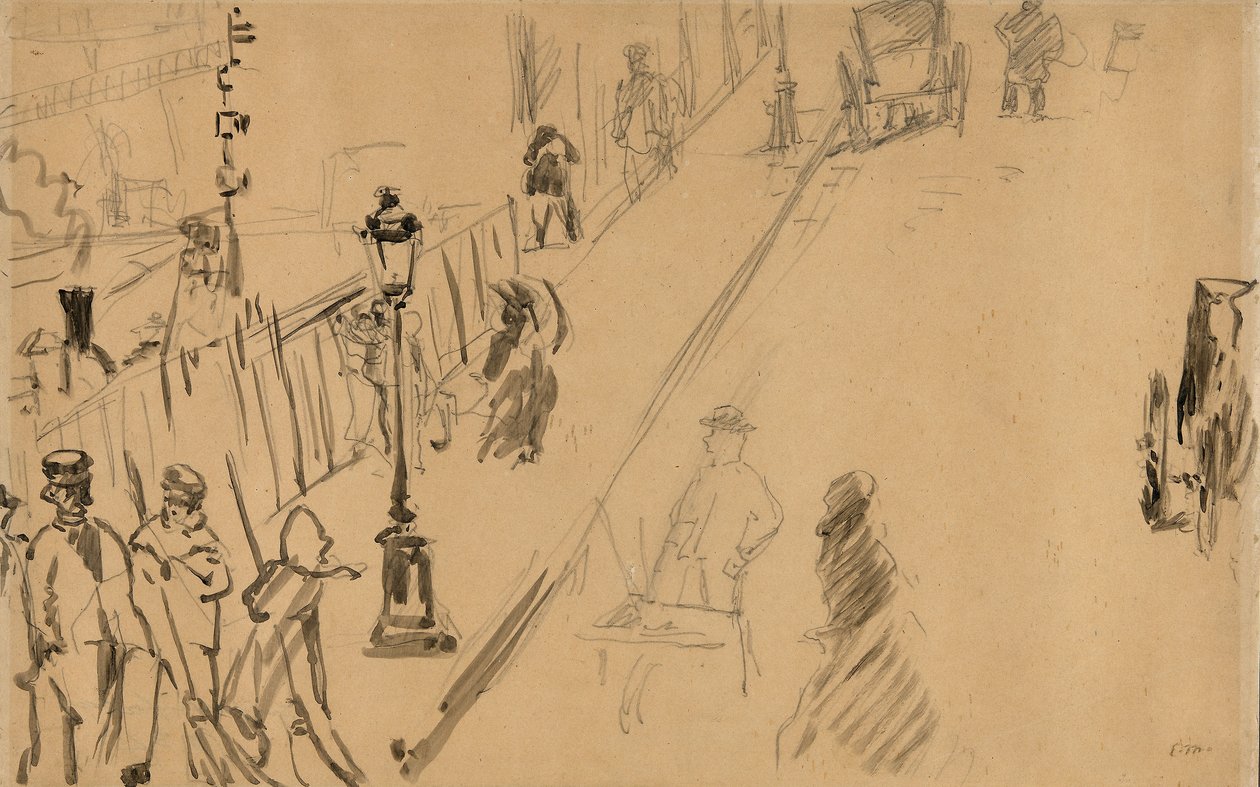 Manet - Die Rue Mosnier mit Gaslampe, 1878 von Édouard Manet