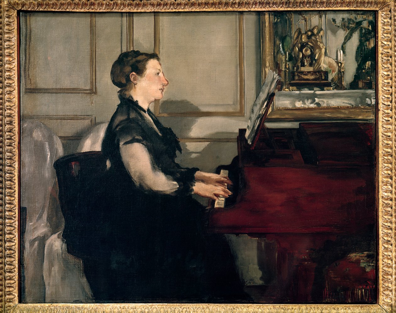 Porträt von Madame Manet am Klavier von Édouard Manet