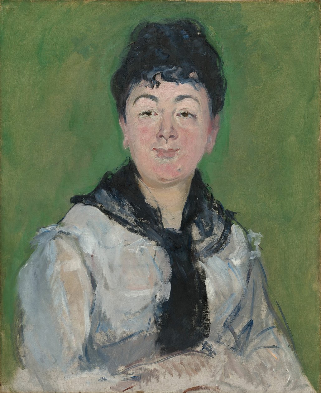 Porträt einer Frau mit schwarzem Fichu, ca. 1878 von Édouard Manet