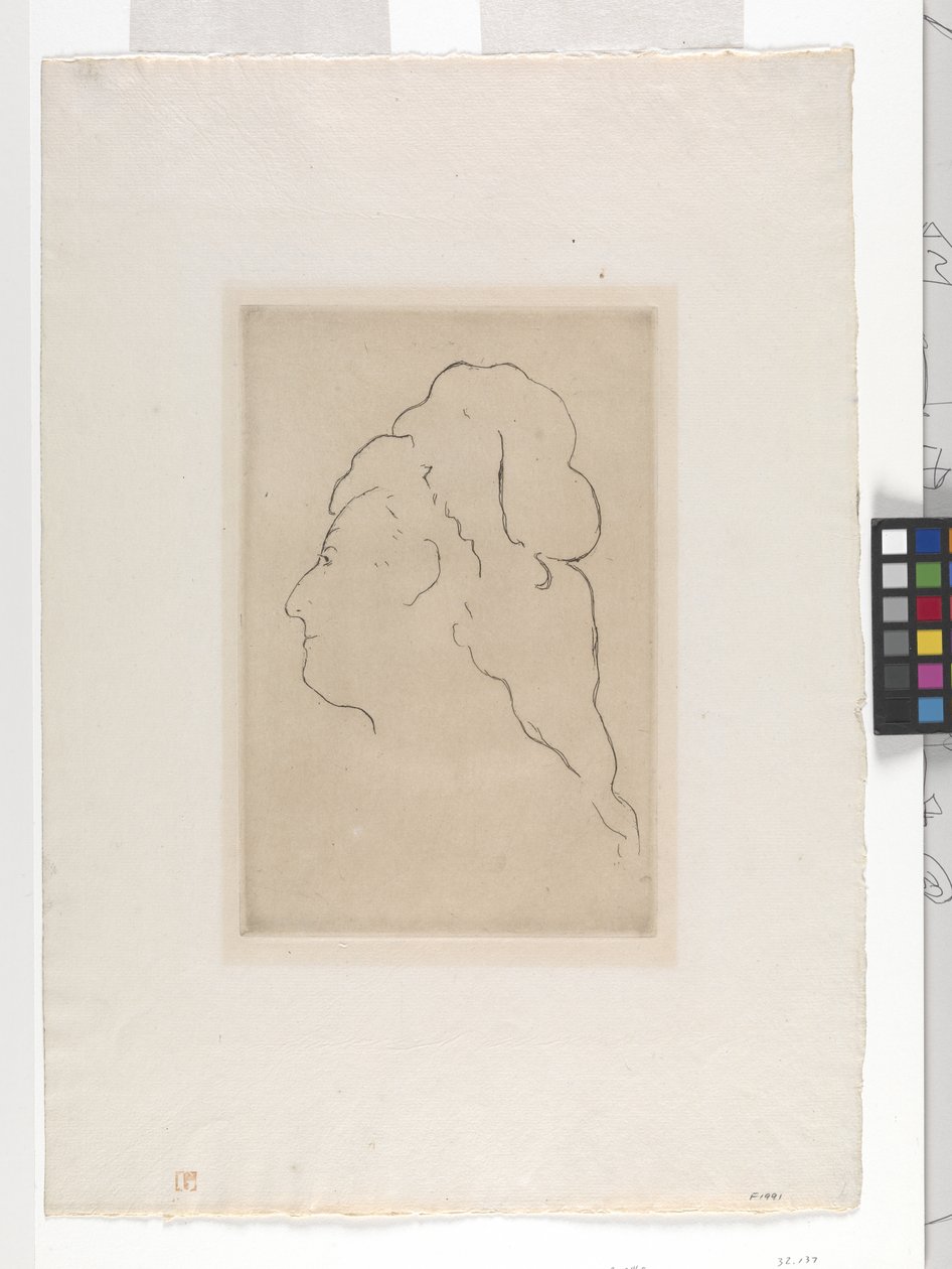 Profil von Eva Gonzales nach links gewandt von Édouard Manet