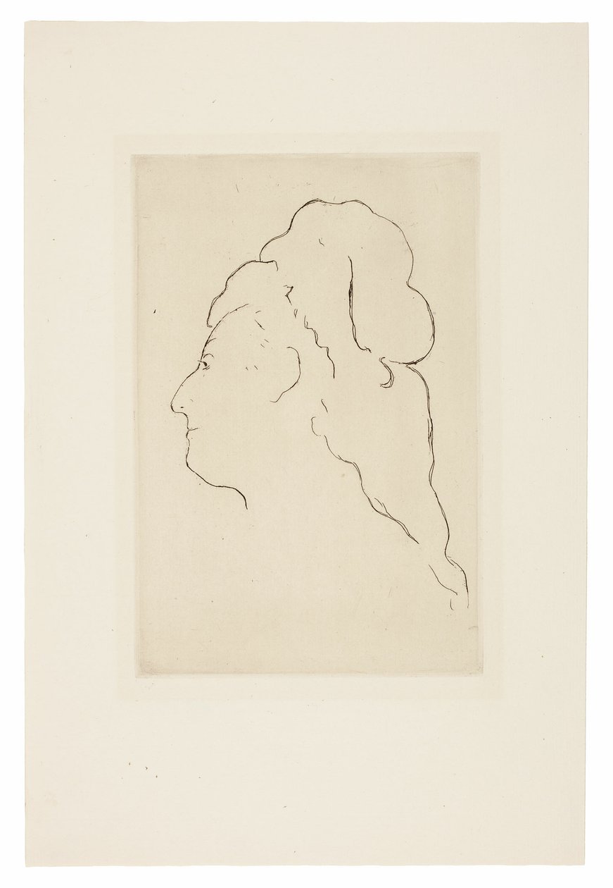 Profil von Eva Gonzales, nach links gewandt von Édouard Manet