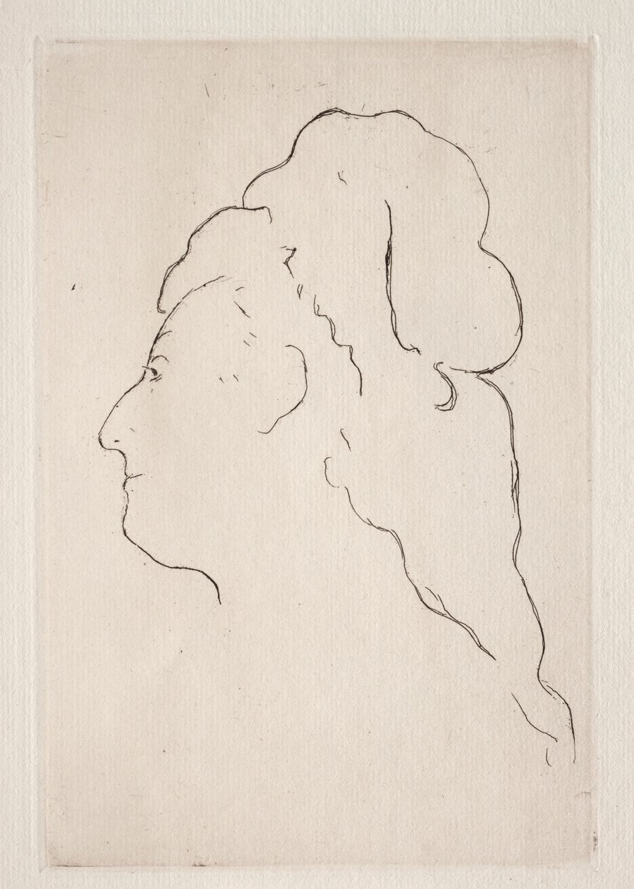 Profil von Eva Gonzales nach links gewandt, ca. 1869 von Édouard Manet