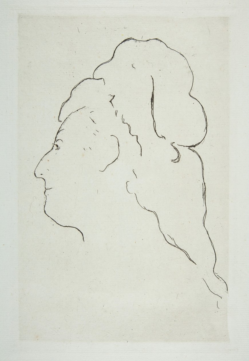 Profil von Eva Gonzales nach links gewandt von Édouard Manet