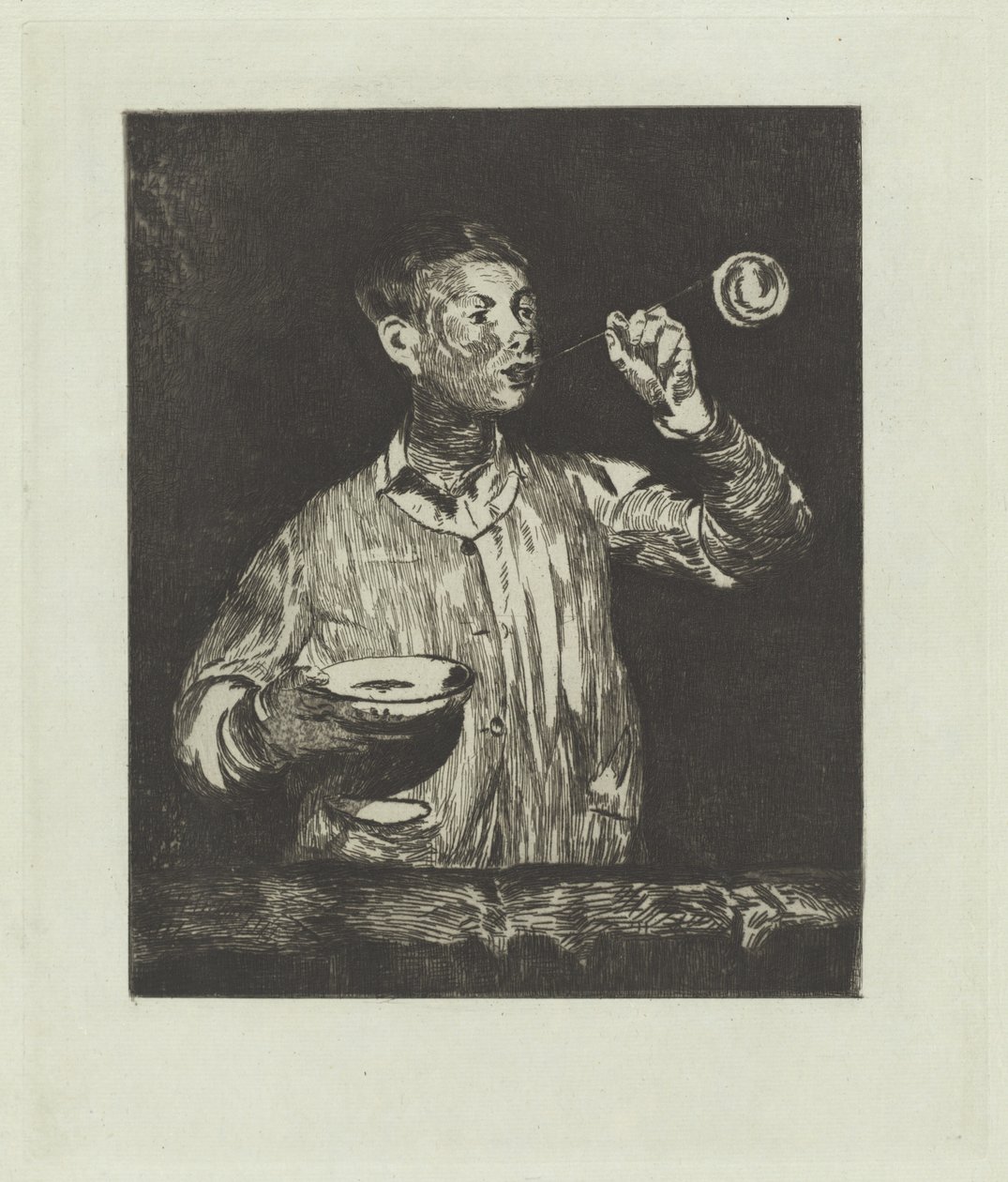 Der Junge mit Seifenblasen von Édouard Manet