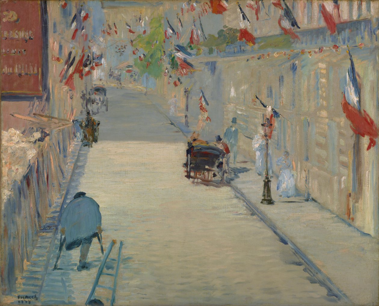 Die Rue Mosnier mit Flaggen, 1878 von Édouard Manet