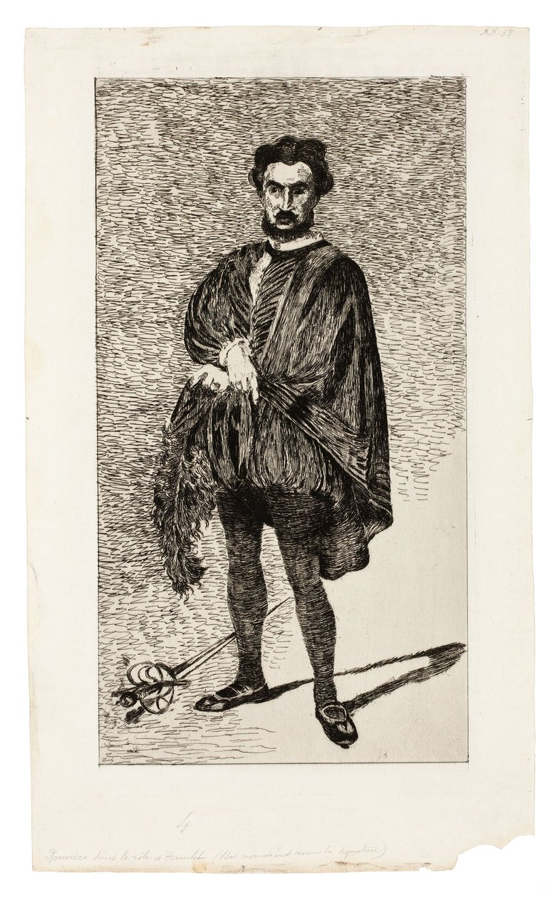 Der tragische Schauspieler (Rouvière in der Rolle des Hamlet) von Édouard Manet