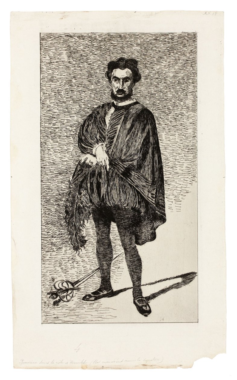 Der tragische Schauspieler (Rouvière in der Rolle des Hamlet) von Édouard Manet