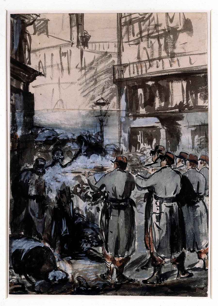 Stadt von 1871: die Barrikade von Édouard Manet