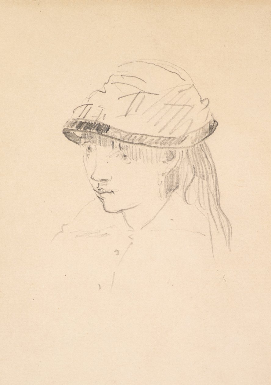 Junges Mädchen mit rundem Hut, 1878-79 von Édouard Manet