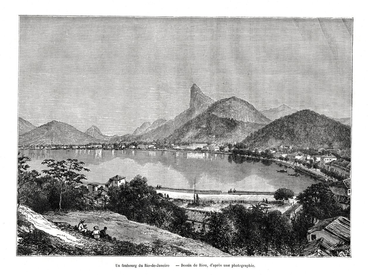 Ein Vorort von Rio de Janeiro, Brasilien, 19. Jahrhundert von Edouard Riou