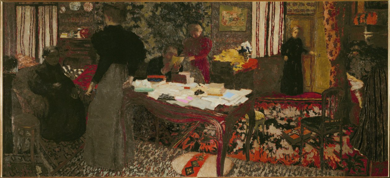 Großes Interieur mit sechs Personen von Edouard Vuillard