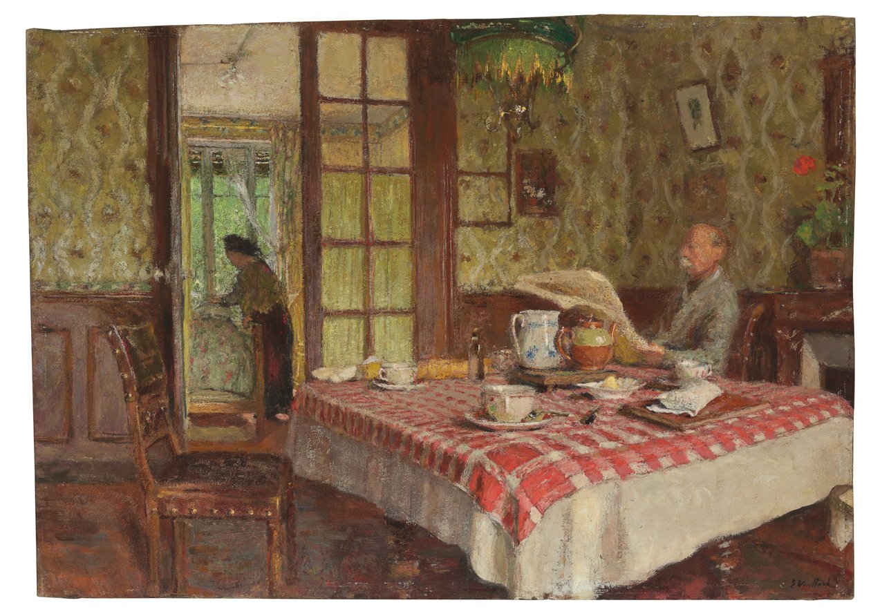 Lesen im Speisesaal, Vaucresson von Edouard Vuillard