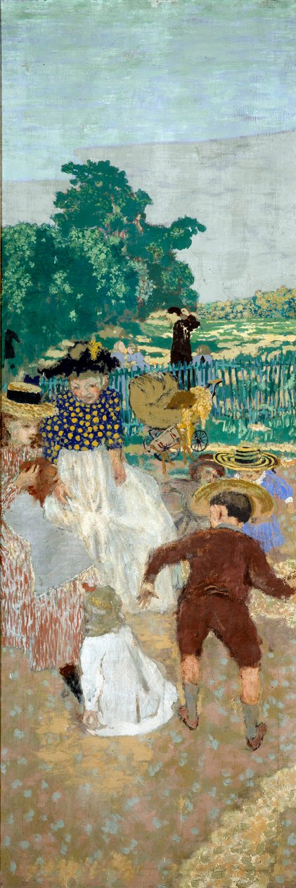 Die öffentlichen Gärten: Die Krankenschwestern (links) (Detail des Triptychons) von Edouard Vuillard